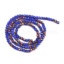 Electroplate Glass Beads Stradns&nbsp;EGLA-H114-02B-12