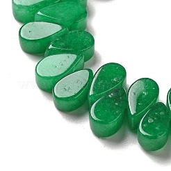 天然石マレーシアジェイドビーズ連売り  染め  ティアドロップ  トップ掘削  9~10x5~5.5x3.5~4mm  穴：0.7mm  約40~48個/連  7.09~7.28''（18~18.5cm）。&nbsp;G-B064-B57