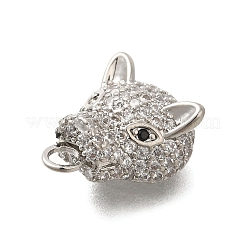 Rack Plating Brass Micro Pave Cubic Zirconia Pendants&nbsp;KK-M079-10P