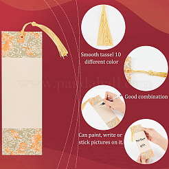 DIYの長方形の紙のしおり作成キット  タッセル付き  カラフル  20個/セット&nbsp;DIY-WH0304-309A