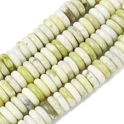 天然石翡翠ビーズ連売り  ディスク  10~10.5x3.5~4mm  穴：1.2mm  約100個/連  14.96''（38センチメートル）&nbsp;G-B155-B06-4x10mm