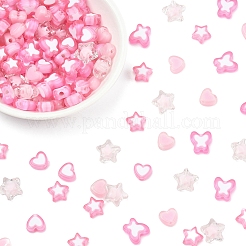 200Pcs 5 Styles Transparent Acrylic Beads&nbsp;TACR-FS0001-54A