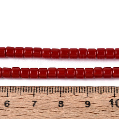 Opaque Solid Color Glass Beads Strands&nbsp;GLAA-N065-4x4mm-C05