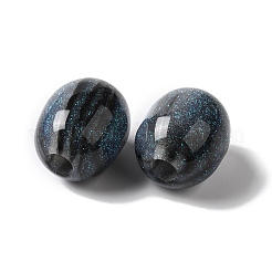 樹脂グリッターヨーロピアンビーズ  大穴ビーズ  バレル  ミックスカラー  17.5~19x16.5~17mm  穴：5mm&nbsp;RESI-G066-02