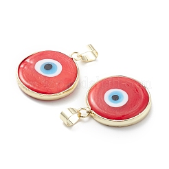 Handmade Evil Eye Lampwork Pendants&nbsp;LAMP-F031-02G