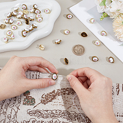 32Pcs 2 Colors Alloy Buttons&nbsp;FIND-OC0013-32