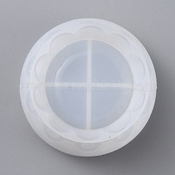エンボスボウルシリコンモールド  レジン型  DIYジュエリーボックス用  キャンドルホルダー  キャンディボックス  UVレジン  エポキシ樹脂工芸品作り  ホワイト  65x97mm  内径：76mm&nbsp;DIY-Z005-25