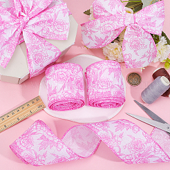 Polyester Imitation Burlap  Ribbon&nbsp;OCOR-WH0082-521A
