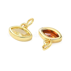 Brass Micro Pave Cubic Zirconia Pendants&nbsp;KK-L264-04G