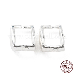 925スターリングシルバーアイスピック・ピン・ベイル  長方形  銀  8x6x3mm  内径：4x6mm  ピン：0.8mm&nbsp;STER-Z001-016A-S