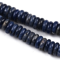 天然石ソーダライトビーズ連売り  ロンデル  6x2mm  穴：0.7mm  約174個/連  15.35''（39センチメートル）&nbsp;G-Q159-B32-01