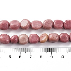 天然石ロードナイトビーズ連売り  ナゲット  タンブルストーン  9~17x8~12x6~8mm  穴：1mm  約38個/連  15.55''（39.5センチメートル）&nbsp;G-G146-A06-02