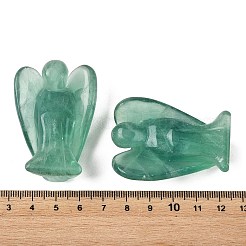 天然蛍石彫刻の天使像  自宅オフィスのデスクトップの風水の装飾品  18.5~20x29~35x49~51mm&nbsp;GG-CBA9C2C-A32