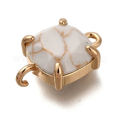 Brass Glass Imitation Gemstone Connector Charms&nbsp;KK-Z076-01G-04