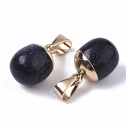 Top Golden Plated Natural & Synthetic Mixed Gemstone Pendants&nbsp;G-T131-03