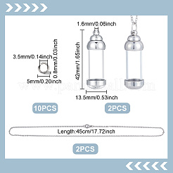 DIY Glass Bottle Pendant Necklace Making Kits&nbsp;DIY-UN0007-62D
