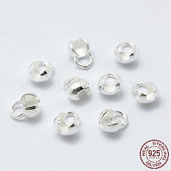 925 Sterling Silver Bead Tips Knot Covers&nbsp;STER-G027-25S