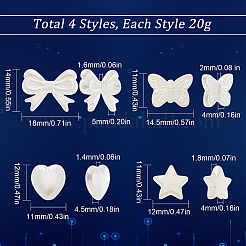 80G 4 Style ABS Plastic Imitation Pearl Beads&nbsp;KY-SC0001-69