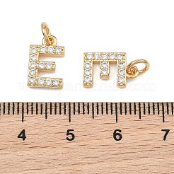 シェグレース 真鍮 マイクロパヴェ クリアキュービックジルコニア ペンダント  ニッケルフリー  18KGP本金メッキ  文字eのチャーム  12x8x2.5mm  丸カン：5x1ミリ  内径：3mm&nbsp;XGRQ29248-394G-E