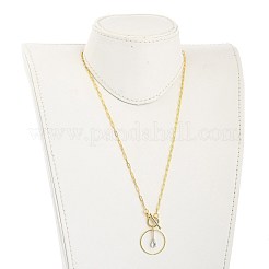 Teardrop Transparent Glass Pendant Necklaces&nbsp;NJEW-JN03038-03
