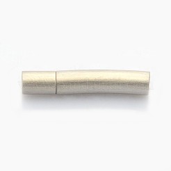 Tarnish Resistant Mixed Styles Column 304 Stainless Steel Bayonet Necklace Clasps&nbsp;STAS-I013-3mm-B