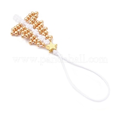 Christmas Tree Glass Seed Beaded Pendant Decorations&nbsp;HJEW-MZ00373-03