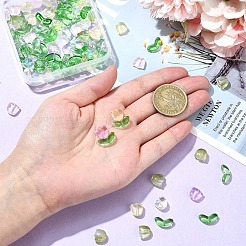 Spray Painted Transparent Glass Beads&nbsp;GLAA-YW0003-76