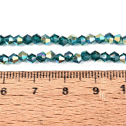 AB Color Plated Transparent Glass Beads Strands&nbsp;GLAA-G127-01-01G