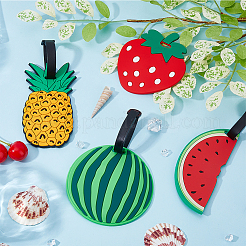 12Pcs 12 Style Plastic & Silicone Luggage Tag&nbsp;AJEW-FH0003-44