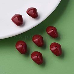 不透明なアクリルビーズ  ナゲット  ダークブルー  12.5x18x13mm  穴：1.6mm  約360個/500g&nbsp;MACR-S373-146-A01