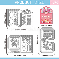 3Pcs 3 Styles Pocket Theme Carbon Steel Cutting Dies Stencils&nbsp;DIY-WH0309-3904