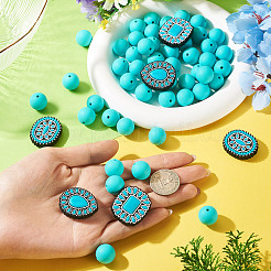 56Pcs 4 Styles Silicone Beads&nbsp;FIND-TA0010-75A