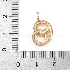 304ステンレスペンダント  プレッツェルチャーム  ゴールドカラー  20.5x11.5x4.5mm  穴：3.5x2mm&nbsp;STAS-L296-13G