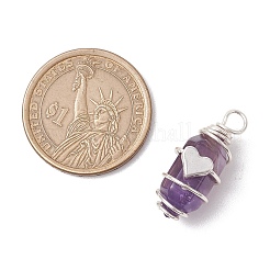Bullet Shape Gemstone Pendants&nbsp;PALLOY-JF03215