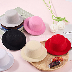 8Pcs 8 Colors EVA Fabric Pillbox Stewardess Fascinator Hat Base for Millinery&nbsp;AJEW-GF0010-94