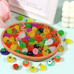 85個 17スタイル 蓄光樹脂ディスプレイデコレーション  インテリアオーナメントパーツ  暗闇で光る  混合図形  ミックスカラー  13.5~30x13.5~17.5x15~18.5mm  5個/スタイル&nbsp;DJEW-SZ0001-12