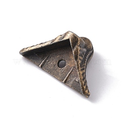 真鍮のヴィンテージコーナープロテクター  エッジガード  ネジ付き  アンティークブロンズ  20x29x14mm  穴：2.7mm&nbsp;FIND-WH0127-43AB
