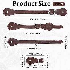 2Pcs Genuine Leather Spur Straps&nbsp;DIY-CL0002-56B