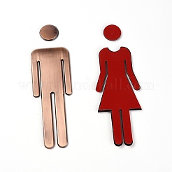 Plastic Bathroom Sign Stickers&nbsp;AJEW-WH0002-98A