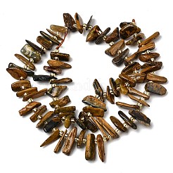 天然ピーテルサイトビーズ連売り  トップ掘削  ナゲット  シードビーズで  12.5~18.5x3~7x1.5~6mm  穴：0.8mm  約70~71個/連  15.35~15.94''（39~40.5センチメートル）&nbsp;G-L649-D03-02