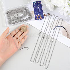 20Pcs Women's 304 Stainless Steel Curb Chain Necklaces Set&nbsp;STAS-SC0008-07