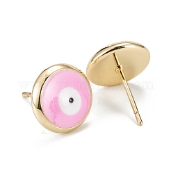 Evil Eye Enamel Stud Earrings for Girl Women&nbsp;EJEW-H126-31G