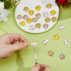 24Pcs 4 Styles Alloy Enamel Pendants&nbsp;ENAM-HY0001-56