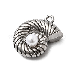304 Stainless Steel & ABS Plastic Pearl Pendants&nbsp;STAS-G369-04P-02