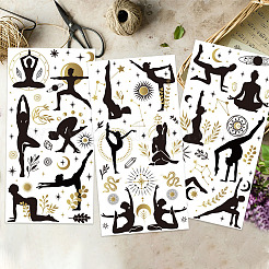 3Pcs 3 Styles PVC Waterproof Decorative Stickers&nbsp;DIY-OC0013-06A