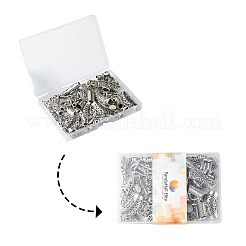 チベットスタイルの合金チューブベイル  ループベイル  アンティークシルバー  11.8x7.2x3.5cm  50個/箱&nbsp;PALLOY-PH0012-85AS