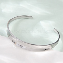 304 Stainless Steel Open Cuff  Bangles for Women&nbsp;BJEW-R019-03P-02