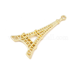 合金ペンダント  エッフェル塔  ラックめっき  カドミウムフリー＆鉛フリー  ゴールドカラー  44.5x24.5x3.5mm  穴：1.8mm&nbsp;PALLOY-P315-04G