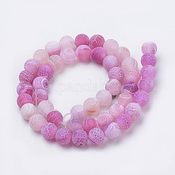 Natural Weathered Agate Beads Strands&nbsp;G-S259-05I-8mm