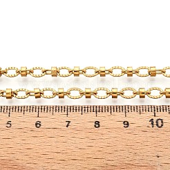 304 Stainless Steel Textured Oval Link Chains&nbsp;CHS-N005-06E-G